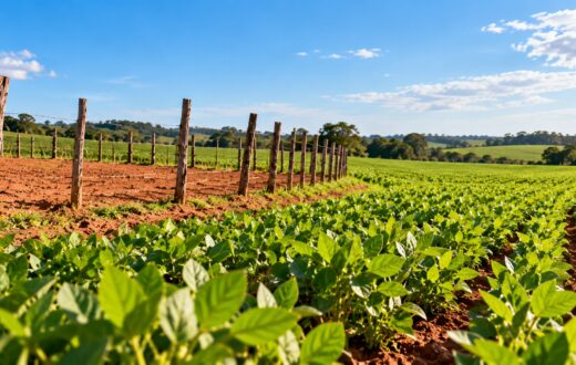 Paisagem-Rural-com-Plantacoes-e-Cerca